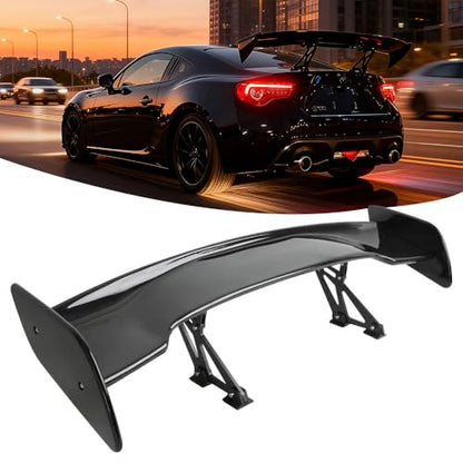 GT Wing Spoiler, Matte Black 47Inch Universal Rear Trunk Spoiler, Lightweight ABS Car Spoiler, GT Style - size: Matte Black
