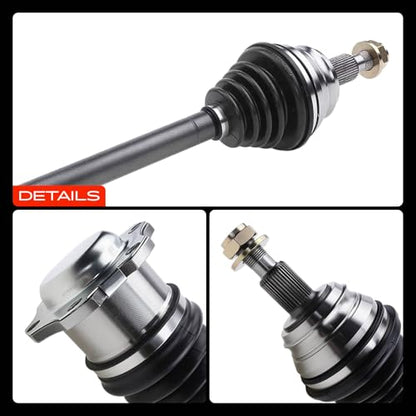 A-Premium Front Driver Side CV Axle Shaft Assembly Compatible with Volkswagen Jetta 1999-2005, Beetle 1999-2005, Golf 1999-2006 & Audi TT 2000-2002 - style: Front Driver Side