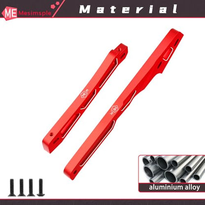 Alloy Front Rear Chassis Brace ARA320754 ARA320756 for Arrma 1/8 Kraton 6S EXB AVC 4X4 RTR V6 Series Upgrade Parts Red - color: Red