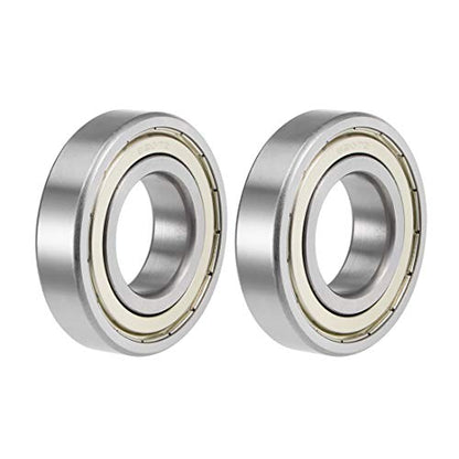 uxcell 6207ZZ Deep Groove Ball Bearings Z2 35mm X 72mm X 17mm Double Shielded Carbon Steel 2pcs - size: 35mmx72mmx17mm