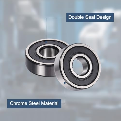uxcell 5 Pack 606 ZZ Deep Groove Ball Bearings, 6x17x6mm Chrome Steel Double Shield Bearing for Electric Motor, Home Appliances, Garden Machinery, (ABEC5) - size: 606 ZZ