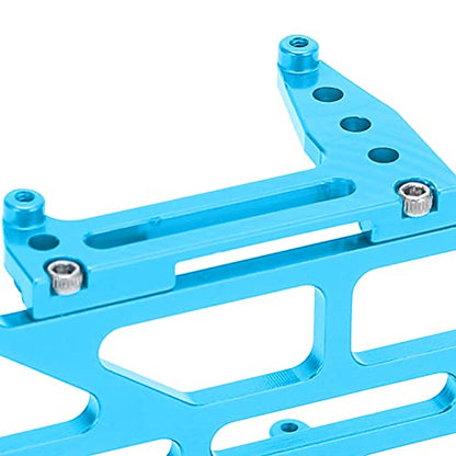 RC Car Battery Mounting Plate Aluminum Alloy Tray Compatible with Axial SCX24 90081 C10 1 24 Silver Color Easy Installation and Disassembly (Blue) - color: Blue