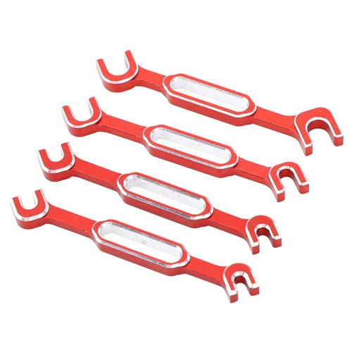 CCYLEZ Turnbuckle Nut Wrench, High Strength Aluminum Alloy RC Car Wrench Set for Drift Cars and RV Repairs (4PC, Red) - color: Red