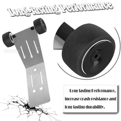 Wheelie Bar Set Upgrades Part for 1/16 Mini Maxx 4WD RTR Brushless Monster Truck (#107154-1),RC Aluminum Wheelie Bar Set Hop Up,Black - color: Black - (Wheelie Bar Set)