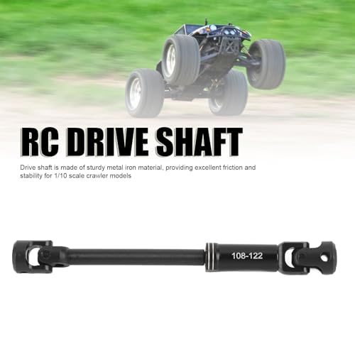 RC Drive Shaft, Metal RC Car Crawler Drive Shaft with Screws for SCX10 1/10 Cars (108-122MM - size: 108-122MM