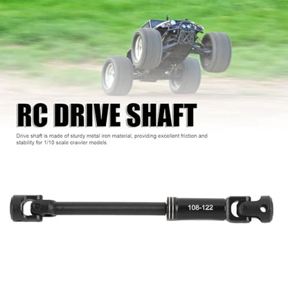 RC Drive Shaft, Metal RC Car Crawler Drive Shaft with Screws for SCX10 1/10 Cars (108-122MM - size: 108-122MM
