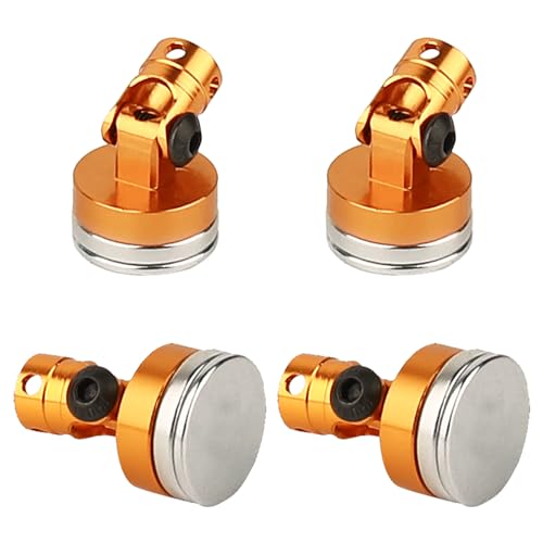 4PCS RC Magnetic Body Post with Clips,Alloy Magnetic Stealth Invisible Body Shell Mount Column Compatible with HSP Redcat Himoto Traxxas SCX10 4WD 1/10 RC Car (Gold) - color: Gold