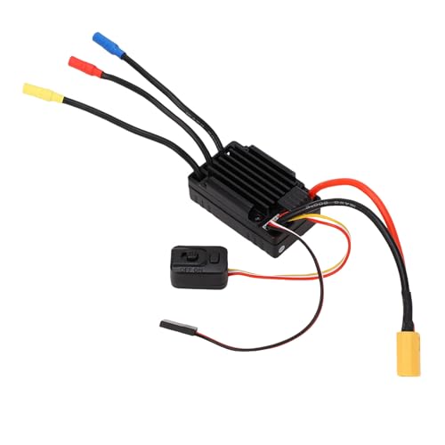 Asixxsix 35A Brushless ESC, Proportional Brake with 9 Step Acceleration Adjustment for 1/18 RC Car