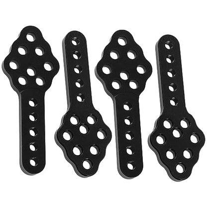 4Pcs Metal RC Car Shock Absorber Mount Adjustable Height Angle Stand Compatible with Axial SCX10 90046 D90 D110 SCX10III 1/10 RC Crawler (Black) - color: Black