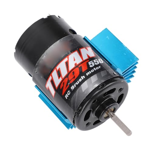Keenso RC Car Motor, 550 Brushed Motor with Aluminum Copper Build and Blue Heat Sink, 1 8in Shaft Replacement for 1 10 RC Crawler for Axial SCX10 HPI JL 90046 (29T) - size: 29T