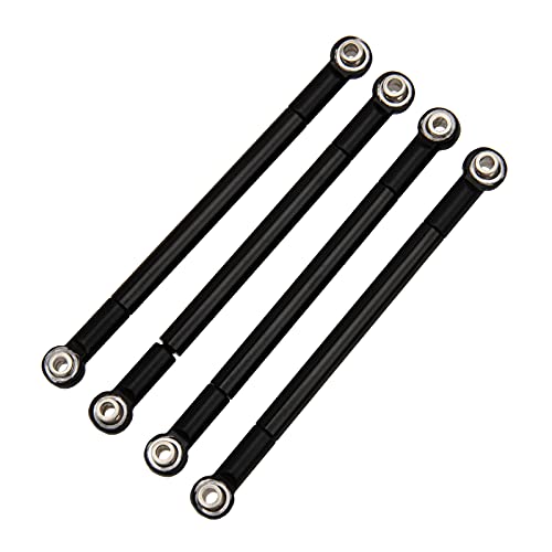 8PCS Metal Pull Rod Link Rod Linkage Compatible with MN Model MN86S MN86 MN86KS MN86K G500 1/12 RC Car (Black) - color: Black