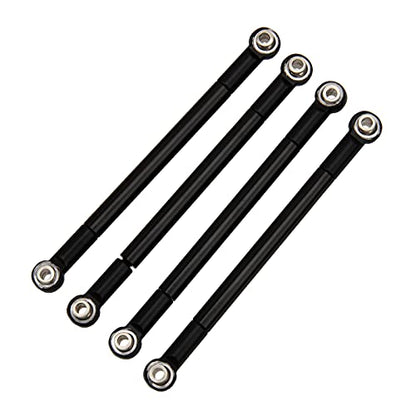 8PCS Metal Pull Rod Link Rod Linkage Compatible with MN Model MN86S MN86 MN86KS MN86K G500 1/12 RC Car (Black) - color: Black