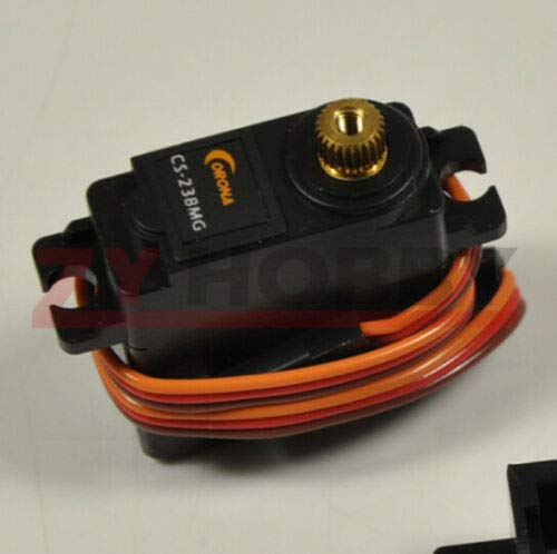 Mini Servo 22g/ 4.6kg/ .14 sec Servo CS-238MG Metal Gear Micro Servo 29x13x30mm,Servo Motor for RC Airplane Model Car Helicopter Boat Robot Toys Model Arduino