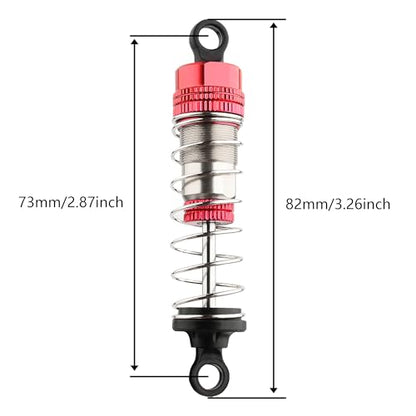 9201E RC Car 4 Pieces PX9211-18 Aluminum Shock Absorber Set Accessory Replacement Spare Parts for 9201E 9203E 9205E 9206E 9207E Trucks 200E 207E 210E Trucks(Red)