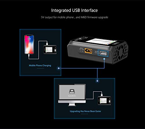 ToolkitRC M6D Dual-Channel 15A x 2 DC Balanced Charger Output 1-6s 250W High Power Density 5mV Small Size Charger