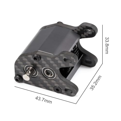 Ultralight Dual Motor Transmission Dig Overdrive Gearbox with Slipper Pad for 1/10 RC Crawler Sporty Cheater Rigs (Gray) - color: Gray