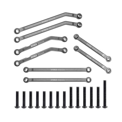 High Clearance 4 Links Set Aluminum Linkage for Traxxas 1/18 TRX4M Upgrade Parts RC Crawler Car (Titanium) - color: Titanium