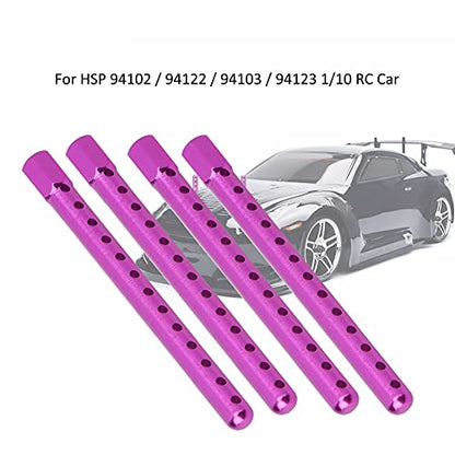 RC Body Post Mounts, 4 Pack Aluminum Alloy Body Supports for 1/10 Scale RC Cars Enthusiasts and Off-Road Racing
