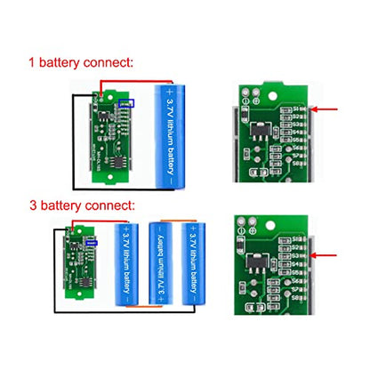1S 2S 3S 4S 5S 6S 7S 8S 1-8S Lithium Battery Capacity Indicator Module 4 Sections Blue LED Display Tester Li-po Li-ion (5 Pack) - color: Blue