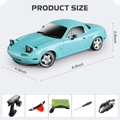 ARRIS LD1804 1/18 Mazda MX-5 RC Drift Car RWD with Gyro RTR | Miata Styling, LED Lights, Smooth Drifting, JDM Roadster Experience
