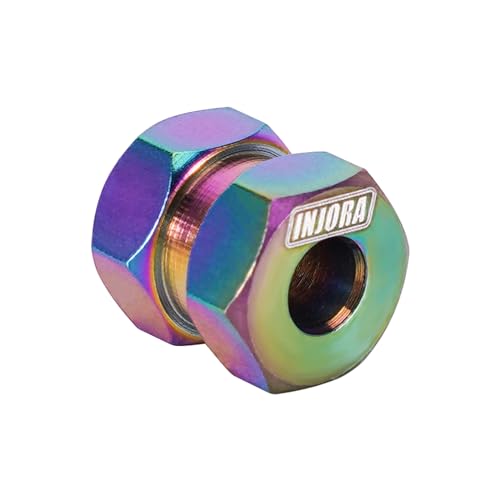 INJORA Rainbow Stainless Steel Wheel Hex Hub +5mm Extenders for 1/24 SCX24