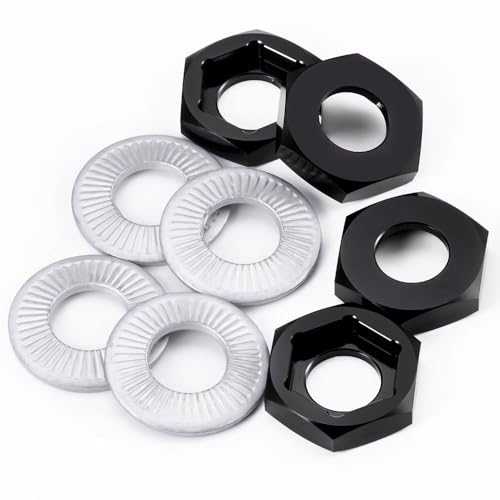 MORLORDY 4Pcs 17mm to 24mm CNC Wheel Hex Hub Adapter Aluminum Spacers for 1/7 Mojave 6S EXB & All 1/8 RC Monster Truck Upgrade Parts