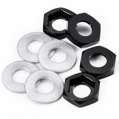 MORLORDY 4Pcs 17mm to 24mm CNC Wheel Hex Hub Adapter Aluminum Spacers for 1/7 Mojave 6S EXB & All 1/8 RC Monster Truck Upgrade Parts