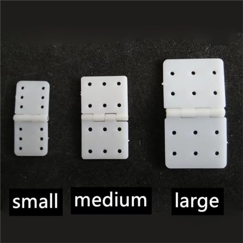Nylon Hinge, 20 Remote Control Aircraft Hinges, Suitable for Fixing Nylon Small Hinges (3 Sizes) for RC Aircraft Model Aircraft Parts.skrnrhrery (Small Hinge)