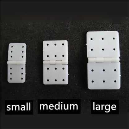 Nylon Hinge, 20 Remote Control Aircraft Hinges, Suitable for Fixing Nylon Small Hinges (3 Sizes) for RC Aircraft Model Aircraft Parts.skrnrhrery (Small Hinge)