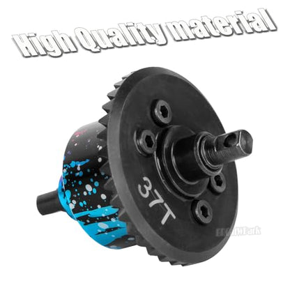 Front Rear 37T Differential Gear Upgrades Part for 1/10 Slash 4X4 (VXL)/Rustler 4X4 (VXL)/Stampede 4X4 (VXL)/Jato 4X4 (VXL) 4WD,XO-1,RC Steel #45 Diff Set Hop Ups,Colorful(Blue Pink Tone) - color: Colorful(blue Pink Tone) - (37t Differential)