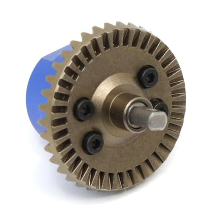 Metal Differential 37T Ring Gear #45 Steel Differential Carrier Aluminium Alloy for Traxxas Slash 4X4 Rustler 4X4 VXL Stampede 4X4 VXL Upgrade Parts (Dark Blue)