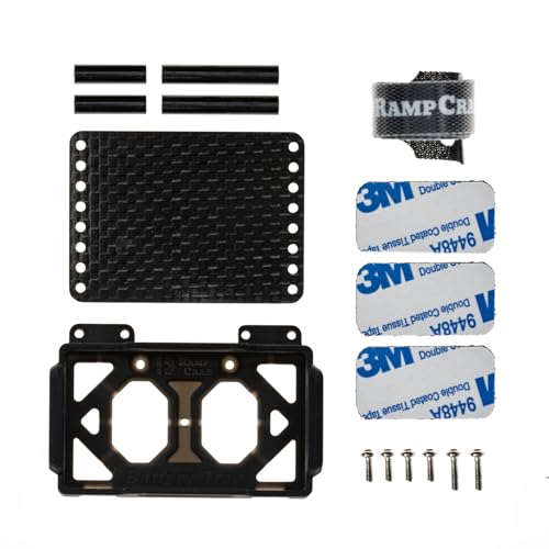 Battery Tray & ESC Receiver Tray, Double Decker Plate for 1/18 RC Crawler TRX4M, Black - color: Black