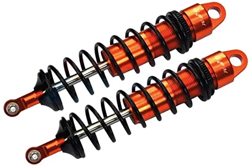 GPM 2Pc Set Upgrades Aluminum 6061-T6 Rear Adjustable Spring Dampers 143MM with 6MM Shaft for 1/8 4WD Sledge Monster Truck (95076-4) RC Cars (Orange)