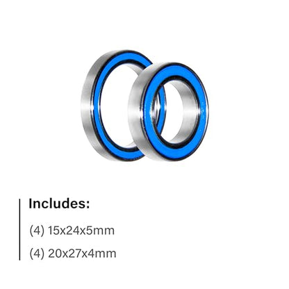 for Traxxas X-MAXX 6s 8s (Original) Wheel Hub Bearings Kit 15x24x5-20x27x4 (8 Pcs)