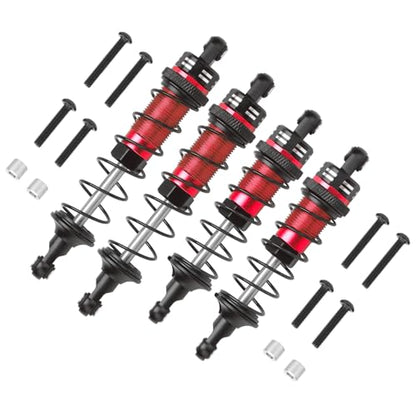 RC Car Shock, daitoku Shock Absorber Front & Rear for 1/10 Traxxas Slash 2WD/4X4 Hoss Rustler 4X4 VXL Bandit Nitro Stampede Replacement of 5862 - Red - color: Red