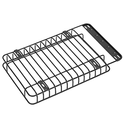 RC LED Light Luggage Rack, Metal Roof Rack with LED Light Bar for Simulation Climbing RC Car, Stainless Steel Durable Accessory for RC Vehicle Upgrade