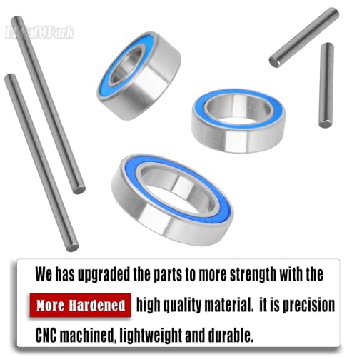 Steel Bearing Kit & Bearing Screw Kit Upgrades Part for 1/10 Big Rock 3s BLX/Granite 3s BLX/Senton 3s BLX/Typhon 3s BLX,RC Bearing Kit Rubber Seals Hops Up,Navy Blue - color: Navy Blue - (27 Pcs)