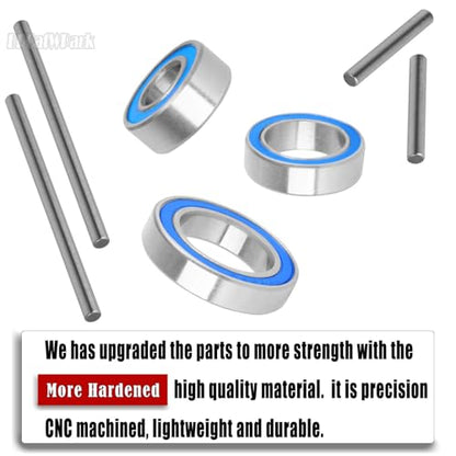 Steel Bearing Kit & Bearing Screw Kit Upgrades Part for 1/10 Big Rock 3s BLX/Granite 3s BLX/Senton 3s BLX/Typhon 3s BLX,RC Bearing Kit Rubber Seals Hops Up,Navy Blue - color: Navy Blue - (27 Pcs)