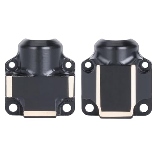Brass Front & Rear Differential Cover Set for 1/30 Scale RC Crawler, CNC Machined Axle Diff Covers with Mounting Screws