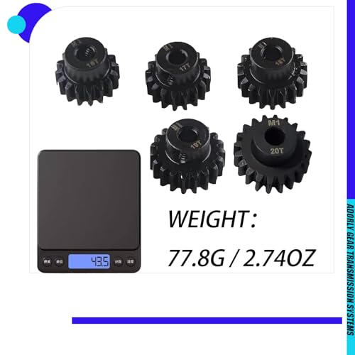 Steel M1 Pinion Gear 16T 17T 18T 19T 20T 5mm Motor Gears for Arrma 6s 8s Spur Gear Kraton Notorious Talion Fireteam Typhon Redcat Shredder