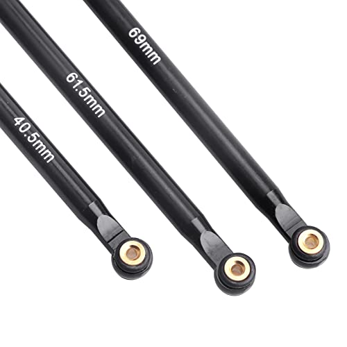 1/24 RC Link Kit with Aluminum Front Steering Linkage Set Fits for Axial SCX24 Deadbolt AXI90081 1/24 RC Crawler Car Upgrade Parts