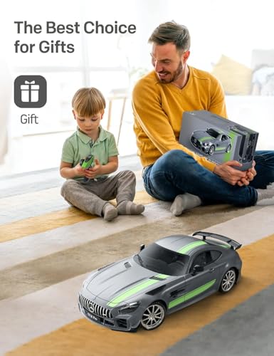 MIEBELY 1/12 Licensed Mercedes AMG GT R Pro RC Car Toy for Kids Adults - style: Grey-1/12