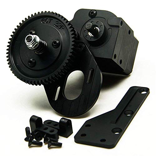 AX2 2 Aluminum Speed Transmission Case Gearbox for 1:10 Axial SCX10 Wraith Honcho RC Car Black