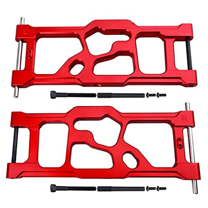 Aluminum Rear Lower Suspension Arms for ARRMA Kraton 8S BLX 1/5 Scale RC Truck (1 Pair), Replaces ARA330590 Upgrades (Red) - color: Red