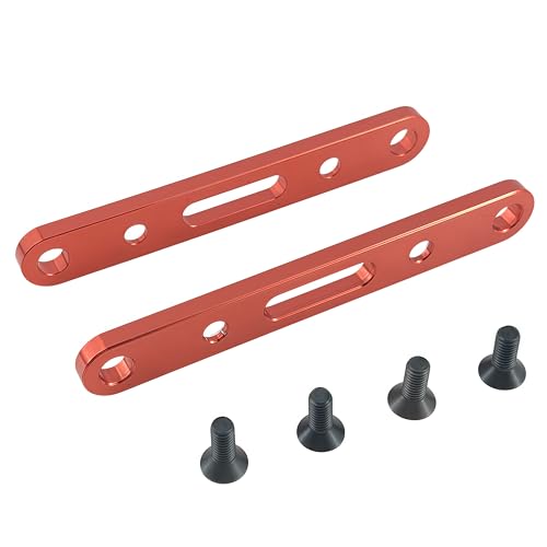 Suspension Arm Mount Set for ARRMA Mojave 4X4 4S BLX RC Truck (Red) | Aluminum Alloy,Front,Rear,1/8 Scale,ARA320589 Compatible,ARA320590 Compatible,CNC Machined,High Strength,Precision Fit - color: Red