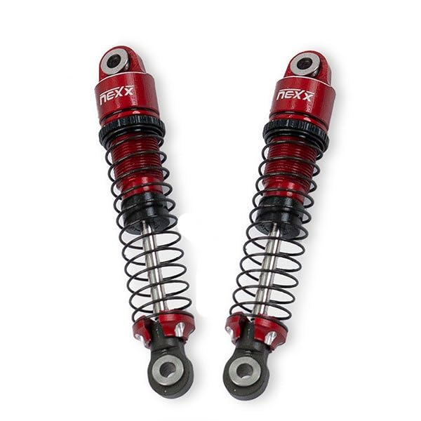 Nexx Racing Oil Shocks (4pcs) for 1/18 RC Crawler Ascent18 - Remote Control Car, RC Crawler Redcat 1/18 4WD Nexx Racing Upgrade Parts (HELIDIRECT) (Red - 53mm) - color: Red - 53mm