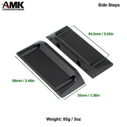 AMK Aluminum Alloy SCX10 II Rock Slider 1/10 Scale RC Crawler Side Pedal Steps for Axial SCX10 Upgrades Element Enduro(Side Plate) - color: Side Plate