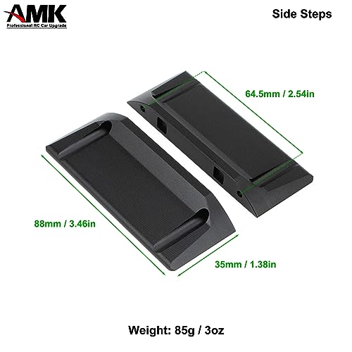 AMK Aluminum Alloy SCX10 II Rock Slider 1/10 Scale RC Crawler Side Pedal Steps for Axial SCX10 Upgrades Element Enduro(Side Plate) - color: Side Plate