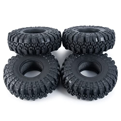 SWX 2.2" Crawler Tires 4PCS OD137mm for Axial SCX10 1/10 Upgrade Parts | 2.2 Inch RC Tires Rubber Tyres Set for 1/10 RC Rock Crawler Axial SCX10 RR10 Wraith Yeti RC Car Upgrades Parts