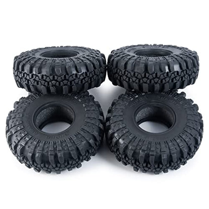 SWX 2.2" Crawler Tires 4PCS OD137mm for Axial SCX10 1/10 Upgrade Parts | 2.2 Inch RC Tires Rubber Tyres Set for 1/10 RC Rock Crawler Axial SCX10 RR10 Wraith Yeti RC Car Upgrades Parts